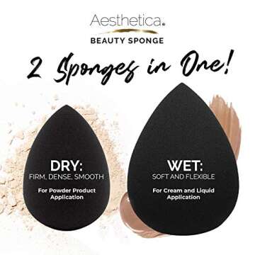 Aesthetica Cosmetics Beauty Sponge Blender - Flawless Makeup