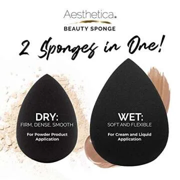 Aesthetica Cosmetics Beauty Sponge Blender - Flawless Makeup