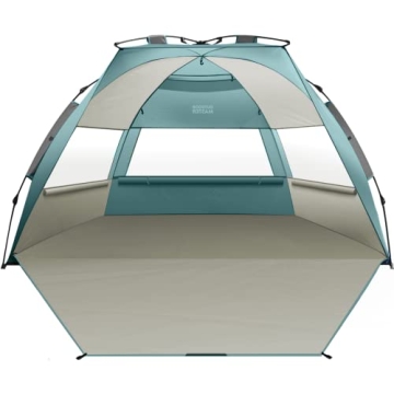 OutdoorMaster Family Beach Tent - Easy Setup & UV Protection