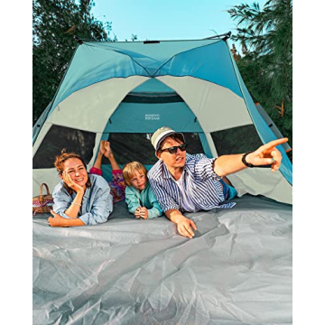 OutdoorMaster Family Beach Tent - Easy Setup & UV Protection