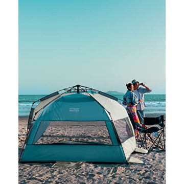 OutdoorMaster Family Beach Tent - Easy Setup & UV Protection