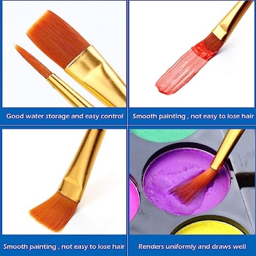 AROIC Acrylic Paint Brush Set 20 Nylon Hair Brushes