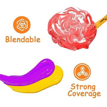 ABEIER Washable Finger Paint for Toddlers, Safe Non-Toxic, 12 Vibrant Colors (1.21fl oz), Baby Safe Paint for Hand and Feet, Mess Free Art Supplies for Kids, Preschool Learning Gifts, Ages 1-3 4 5 6+