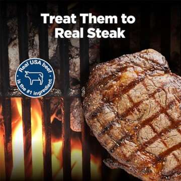 Blue Buffalo Nudges Grillers Natural Dog Treats with Real USA Beef, Made in the USA, Steak, 36-oz Bag