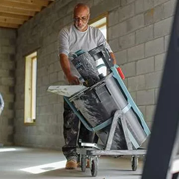 COLLOMIX Portable Mixer - 15 Gallon Capacity Leveling Compound Mixing Unit with VLX Turbomixing Paddle & HEXAFIX connection - LevMix65