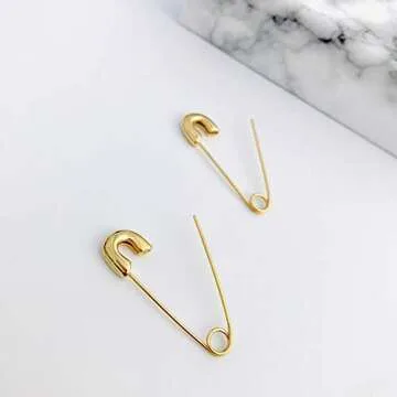 Trendy Punk Safety Pin Cartilage Earrings for Women
