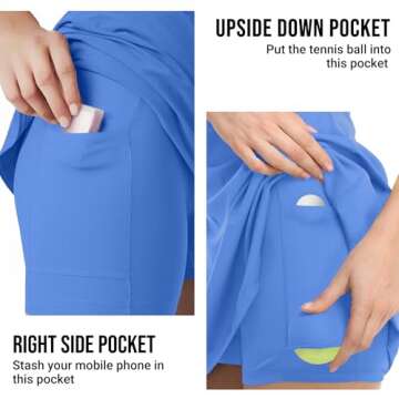 Stylish Womens Tennis Dress with Built-in Shorts for All Sports