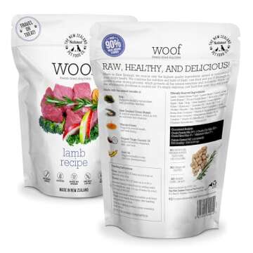 The New Zealand Natural Pet Food Co. Woof Freeze Dried Dog Food - Lamb Recipe, High Protein, Dog Foo...