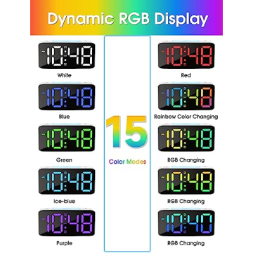 Super Loud Alarm Clock with RGB Night Light