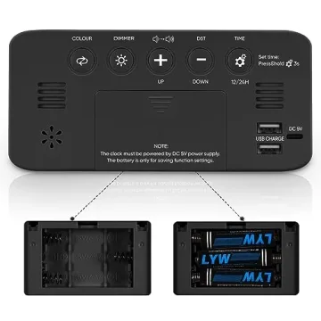 Super Loud Alarm Clock with RGB Night Light