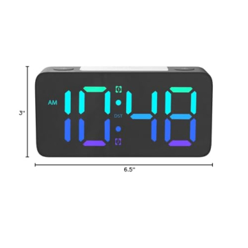 Super Loud Alarm Clock with RGB Night Light