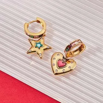 Ornaland Dangle Hoop Earrings for Women Gift Jewelry