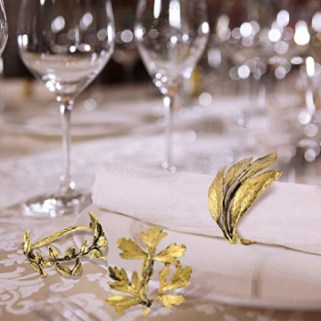 Elegant Herb-Themed Napkin Rings Set for Perfect Tables