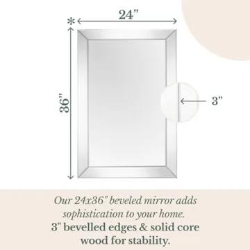Elegant Hamilton Hills Beveled Wall Mirror for Any Room