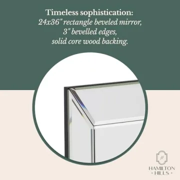 Elegant Hamilton Hills Beveled Wall Mirror for Any Room