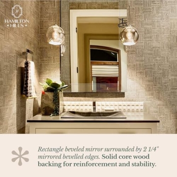 Elegant Hamilton Hills Beveled Wall Mirror for Any Room