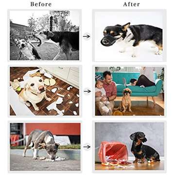 Demigreat Dog Muzzle Soft Mesh Breathable Muzzle Stop Dog Biting Barking and Chewing, Adjustable Dog Muzzle,Can be Used in Conjunction with Training for Small Medium Large Dogs