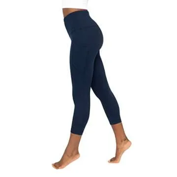 Yogalicious High Waist Capri Leggings with Pockets