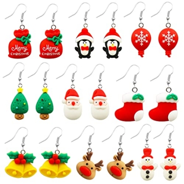 Ymimanchil Christmas Stud Earrings for Women | Festive Holiday Earrings