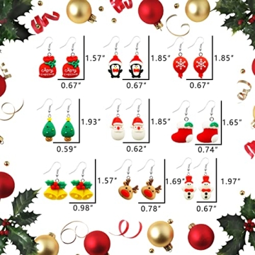 Ymimanchil Christmas Stud Earrings for Women Festive Joy