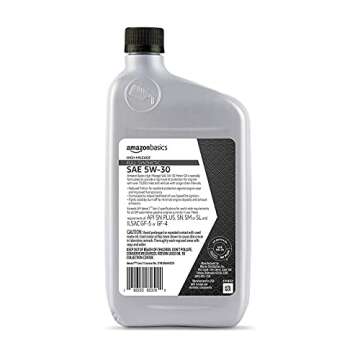 Amazon Basics High Mileage Motor Oil SN Plus 6-Pack