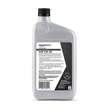 Amazon Basics High Mileage Motor Oil SN Plus 6-Pack