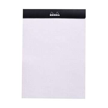 Rhodia Head Stapled Pad, No16 A5, Dot - Black