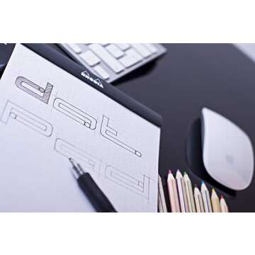 Rhodia Head Stapled Pad, No16 A5, Dot - Black