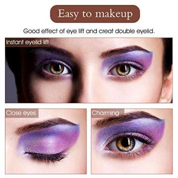 120Pairs Eyelid Lift Strips, Invisible Lace One Side Sticky Double Eyelid Tapes, Instant Eyelid Lift Without Surgery, Perfect for Hooded Droopy Eyelids