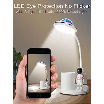 Astronaut Desk Lamp - Galaxy Projector & Organizer for Kids