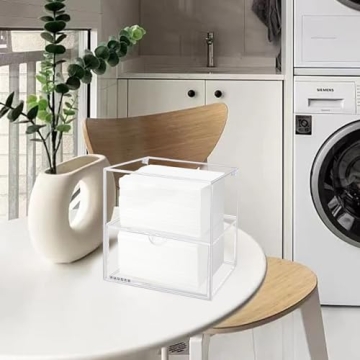 Watpot Acrylic Dryer Sheet Holder Laundry Organizer