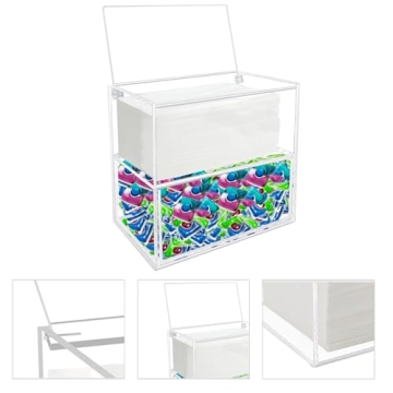 Watpot Acrylic Dryer Sheet Holder Laundry Organizer