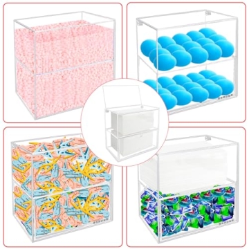 Watpot Acrylic Dryer Sheet Holder Laundry Organizer