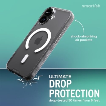 Smartish® iPhone 17 MagSafe Clear Case - Gripmunk Magnetic Slim Case with Anti-Yellowing Material