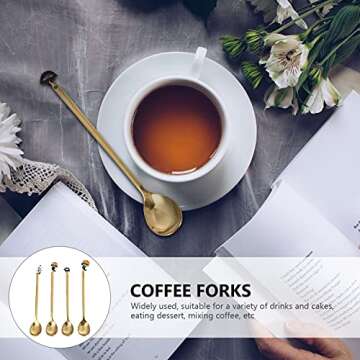 4Pcs Halloween Coffee Spoons with Spooky Pendant