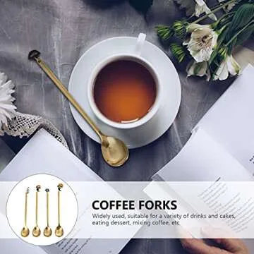 4Pcs Halloween Coffee Spoons with Spooky Pendant