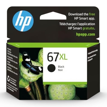 HP 67XL Black Ink Cartridge for DeskJet & ENVY Printers