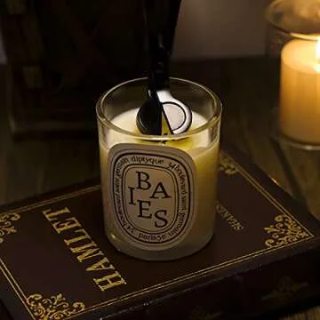 Lsnisni Candle Wick Cutter, Candle Snuffer and Wick Trimmer Black, Electric Candle Lighter Rechargeable, Candle Wick Dipper Accessory Set of 4, for Mom Birthday Gifts from Daughter