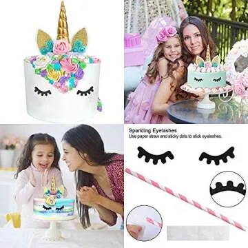 GONGYIHONG Unicorn Party Supplies for Girls - Unicorn Birthday Decorations with Plates Disposable Tableware for Unicorn Theme Party