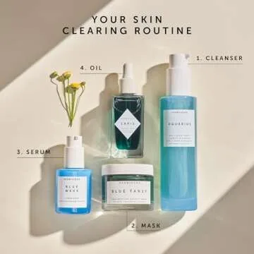 HERBIVORE Aquarius BHA + Blue Tansy Clarity Cleanser – Deep Cleansing, Gentle Exfoliation for Oily-Combination Skin, Plant-Based, Vegan, Cruelty-free, 3.3 oz