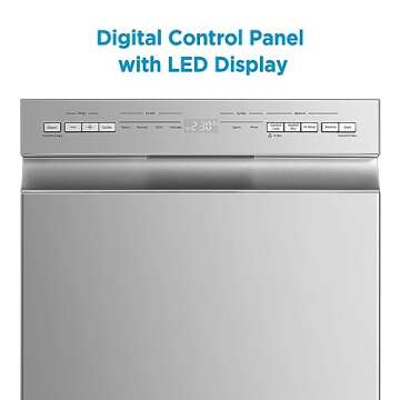 Midea MDF18A1AST Built-in Dishwasher with 8 Place Settings, 6 Washing Programs, Stainless Steel Tub, Heated Dry, Energy Star