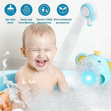 3-in-1 Bath Toys Set for Toddlers with Bubble Maker