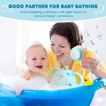 3-in-1 Bath Toys Set for Toddlers with Bubble Maker