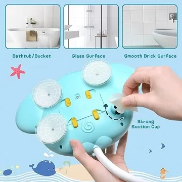 3-in-1 Bath Toys Set for Toddlers with Bubble Maker