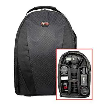 Panasonic LUMIX G85 Mirrorless Camera with 12-60mm Lens Bundle with Battery and Dual Charger, Condenser Microphone, 64GB SD Card, Backpack, Tripod, 2-Piece Lens Set and LED Video Light (8 Items)