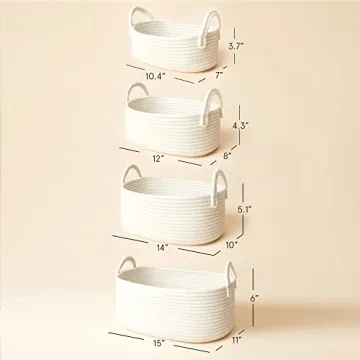 Stylish Woven Storage Baskets Set of 4 for Every Room