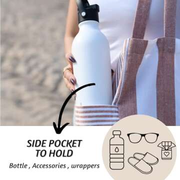 Folkulture Large Beach Bags: Stylish Tote & Vacation Essential