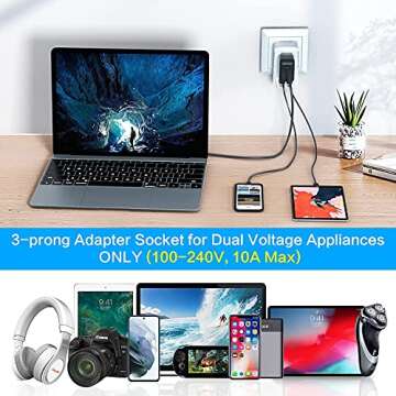 DoAce C11 Travel Voltage Converter for Hair Tools