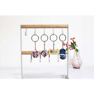 Polymer Arc White Blank Sublimation Key Chain Heat Transfer Craft Key Ring 20 pcs 45x27x2mm