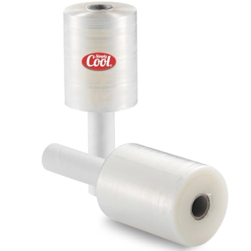 2 Pack Industrial Strength Mini Hand Stretch Wrap 5" 1000 Ft Roll 80 Gauge Thick, Shrink Wrap Roll f...